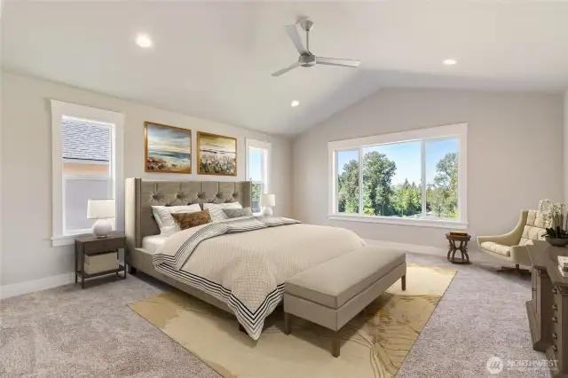 Staged Bedroom - digitally staged for sample purposes only.