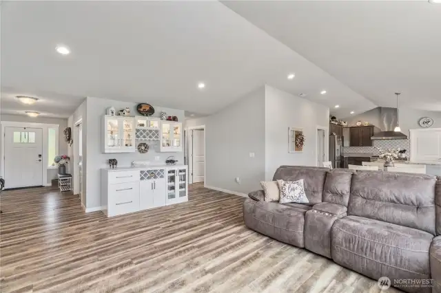 natural lighting fills the home
