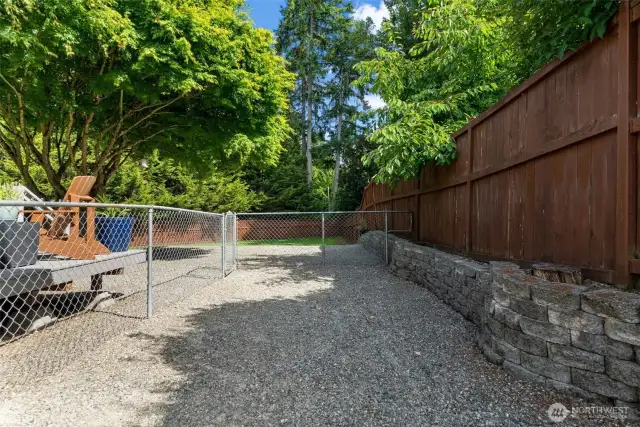 Dog run off the laundry room door.