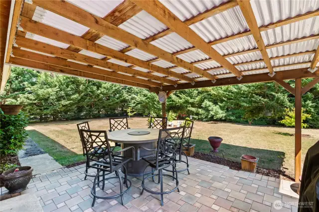 Back Patio has gorgeous pavers