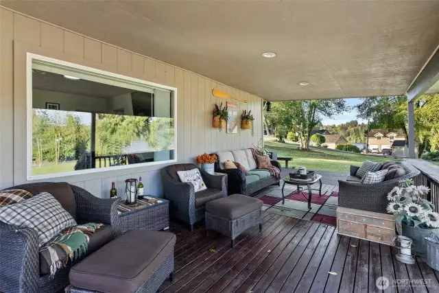 This covered porch is the best seat in the house!