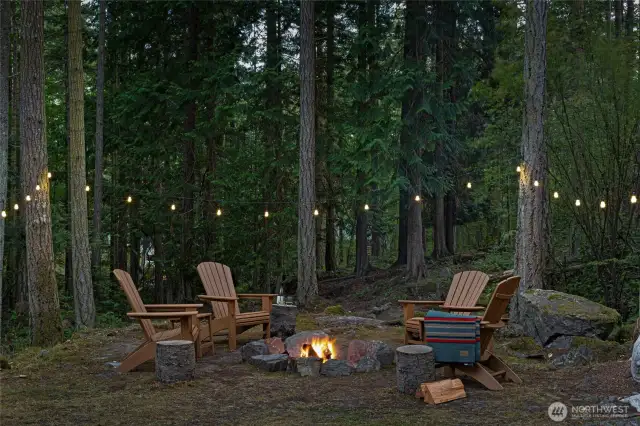 Twilight fire pit