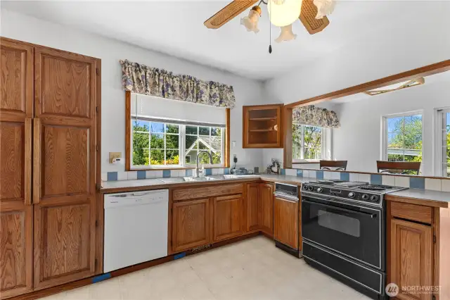 Kitchen with built in pantry and eating nook