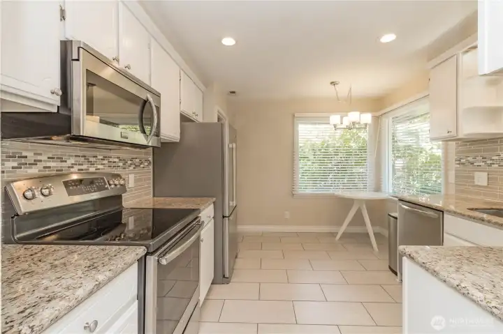 Slab granite & tile floors