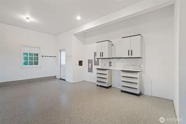 work area in garage