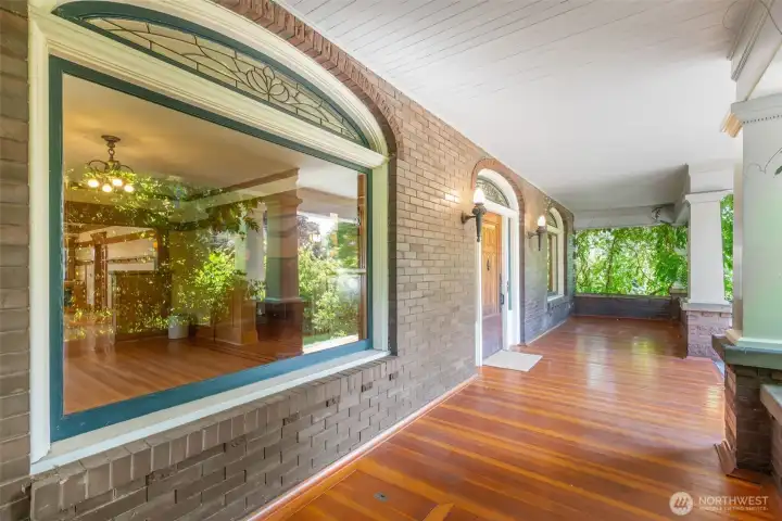 Grand front porch welcomes you and your guests.