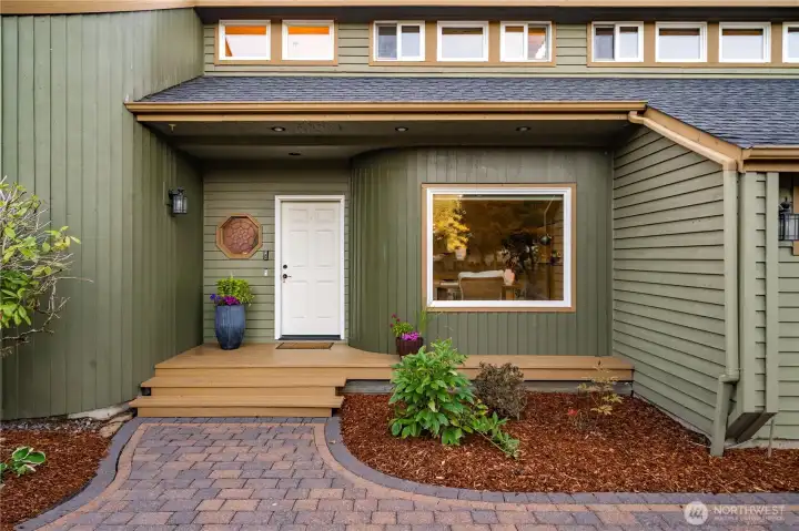 Welcoming covered front porch