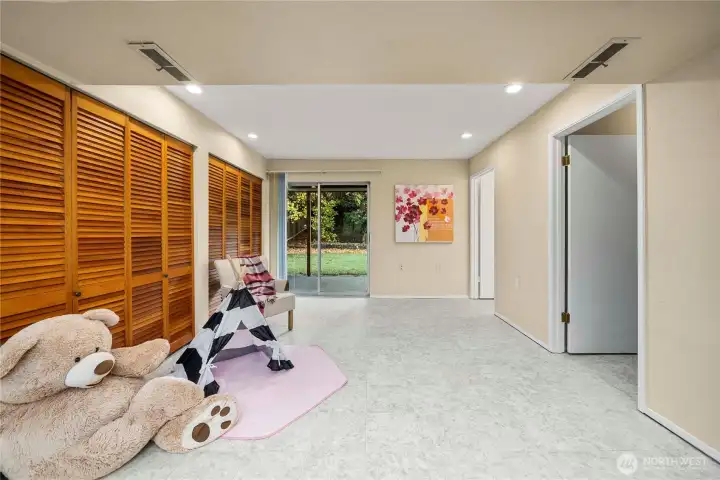 Access to the patio and fully fenced backyard