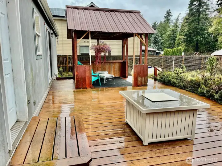 Large outdoor deck and gazebo