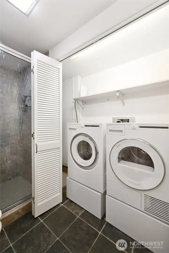 Full size laundry in Guest bathroom