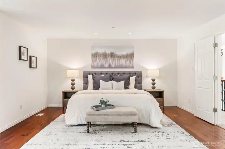 Close-up of the primary suite.