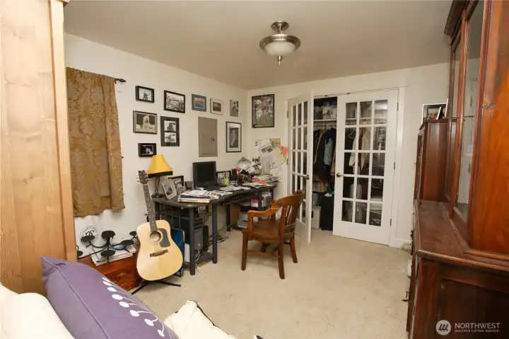 Second bedroom in the lower-level unit.
