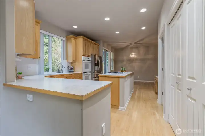 Spacious kitchen with a large pantry