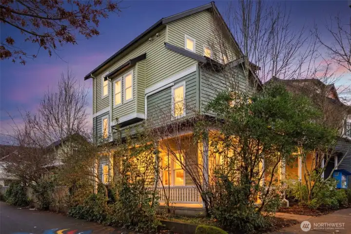 The home in twilight!