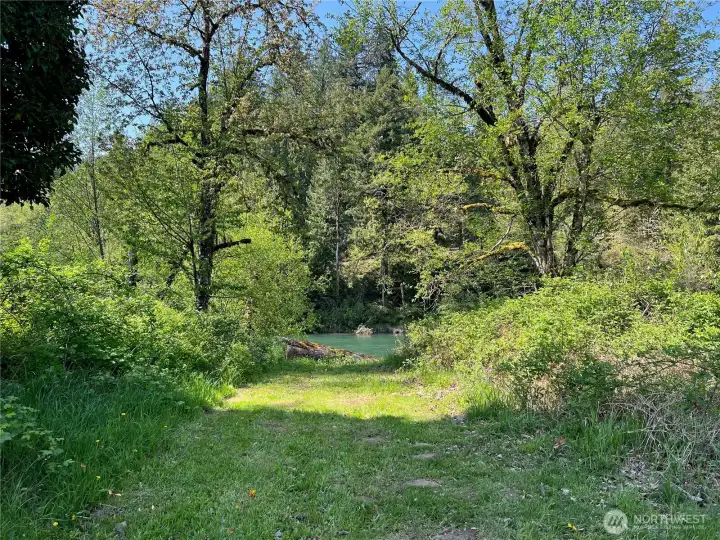 One of several points of access to the Cowlitz River