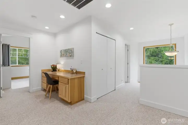 Upstairs loft and desk area