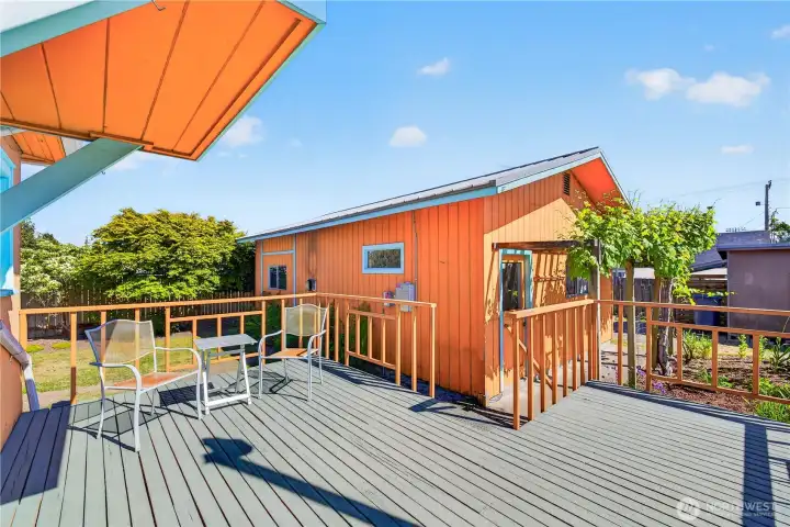 Deck and View of Shop