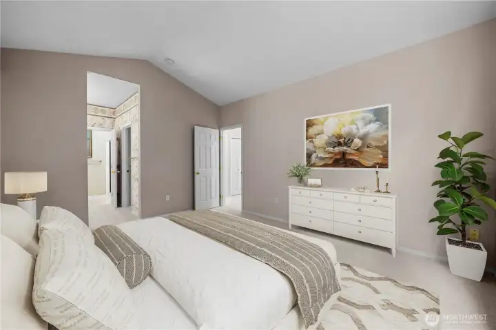 Spacious primary suite with Bathroom
