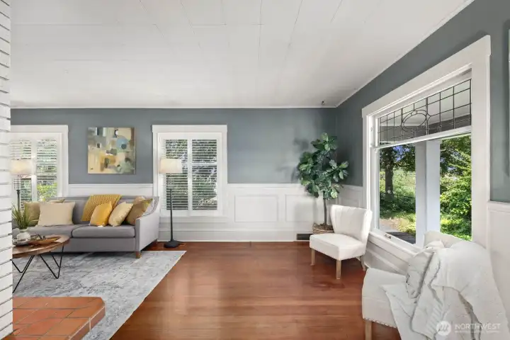 Beautiful original fir floors compliment your surroundings and add warmth to each room.