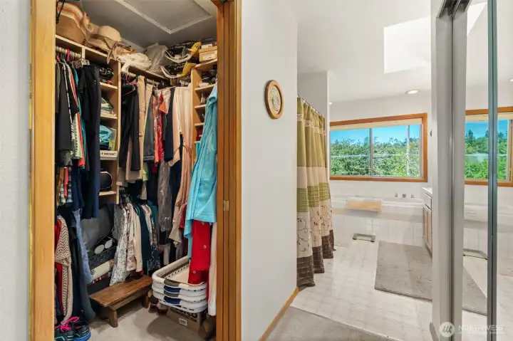 Walk in closet holds everythihng Walk in closet holds everythihng