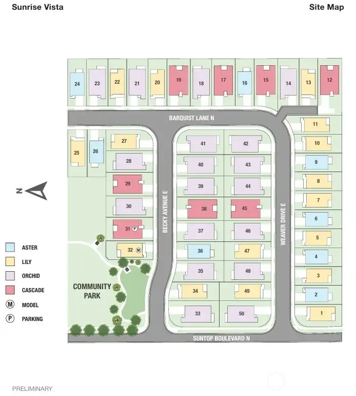Sunrise Vista Site Map