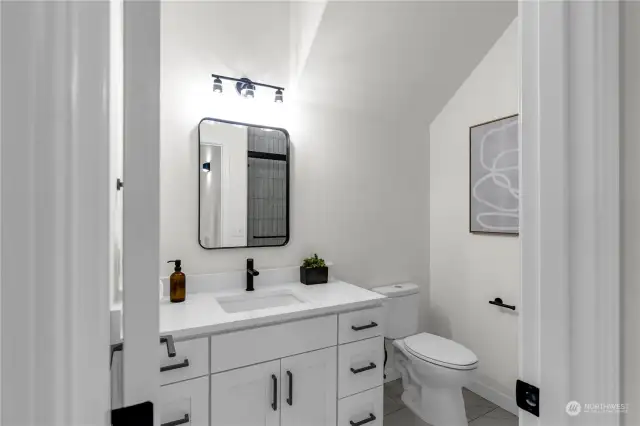 Daylight Basement Bathroom w/ walk-in shower