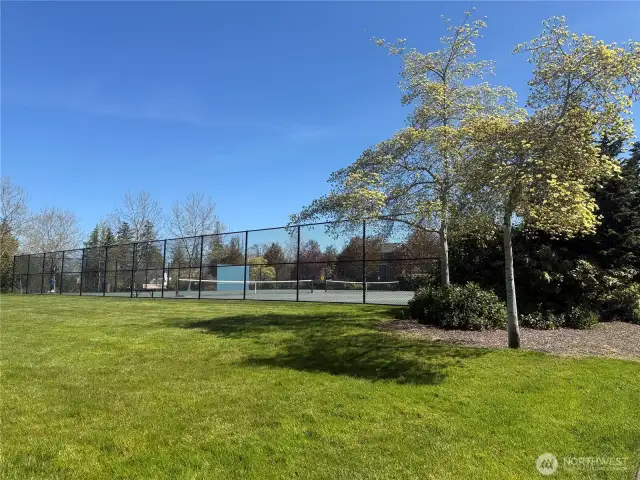 Get your exercise with the tennis courts right outside your door!!