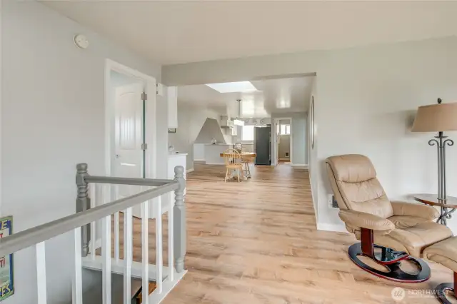 The upstairs living space has been completely updated - luxury vinyl plank flooring, paint...