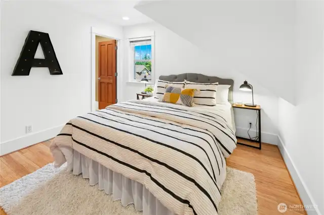 This bedroom is an ensuite set-up - it is connected to the main hallway bathroom.