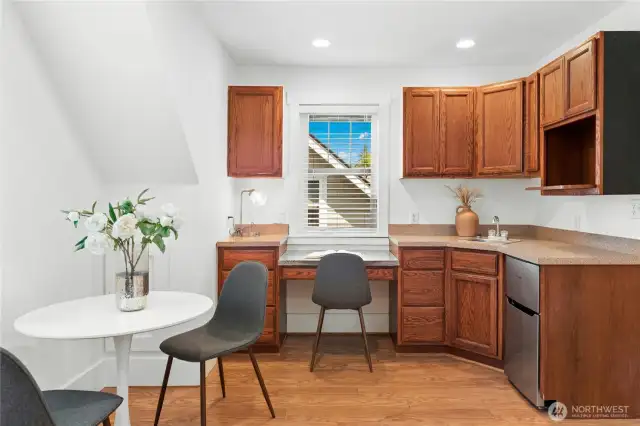 The kitchenette area in the Studio.