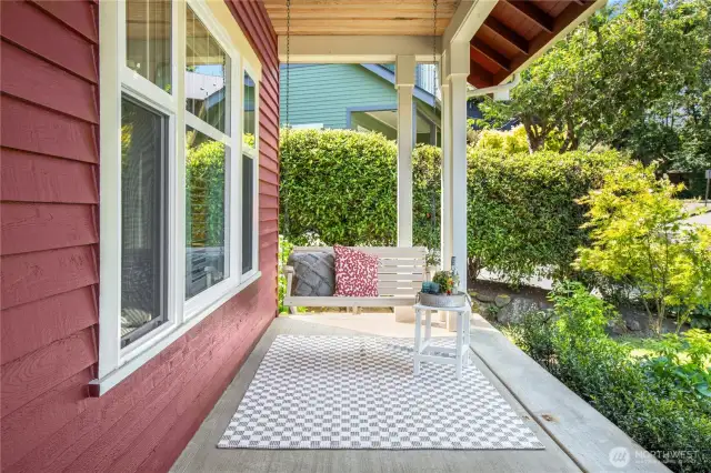 A covered front porch welcomes you home, greets your guests and is a great place to enjoy the outdoors and socialize with friends and neighbors.