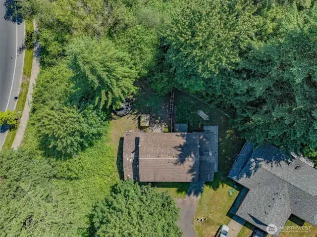 Overhead view of property.