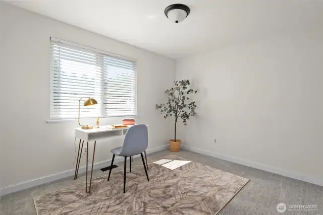 2nd Bedroom on the main floor could double as a the perfect hone office space or guest bedroom!
