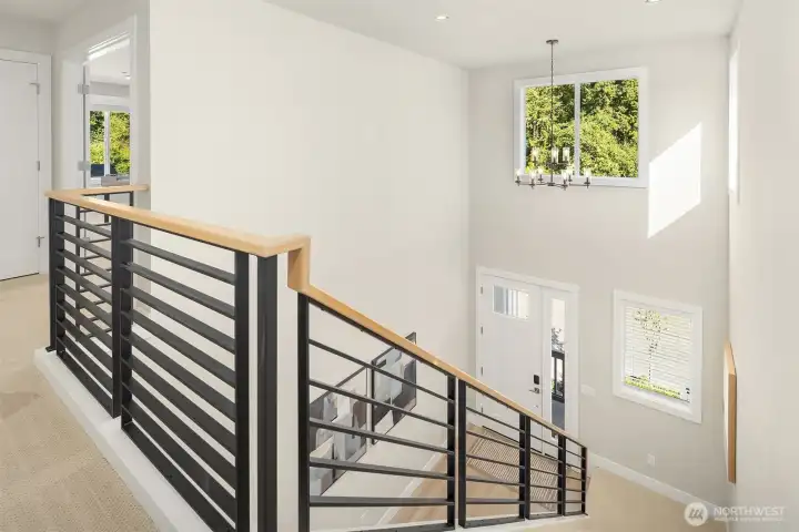 Upstairs leading into the bonus room.