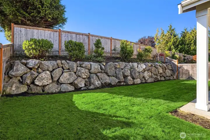 Fence is high so no neighbors looking in on you.