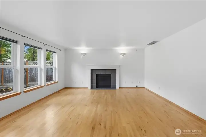 Family room has gas fireplace.  That is perfect for the Northwest winter nights.