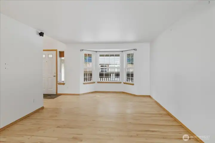 Another view of the formal living room.  Notice the gorgeous hardwood floors throughout the home.