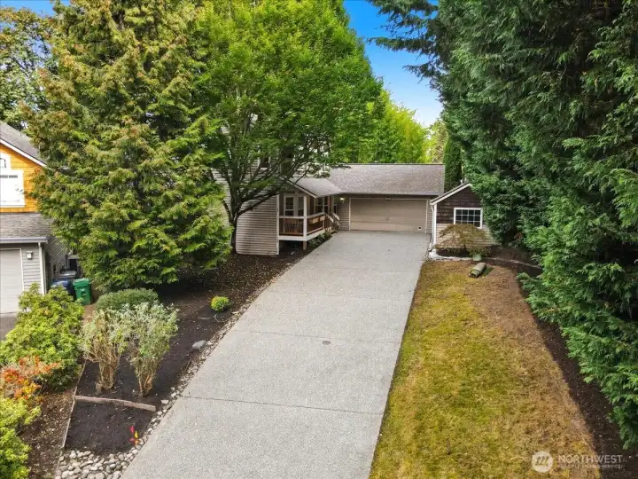 Plenty of parking for gatherings and also a little more yard in the front.