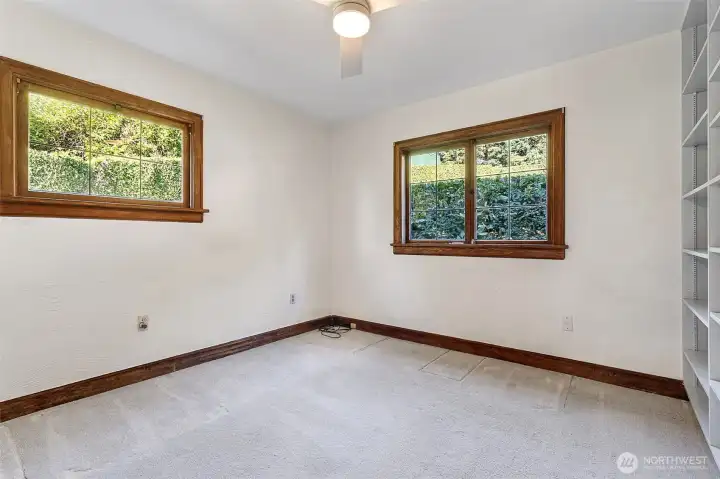 Office on the entry level could flex as a fourth bedroom