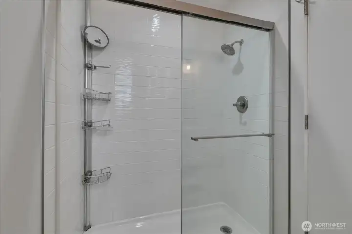 Primary walk-in shower