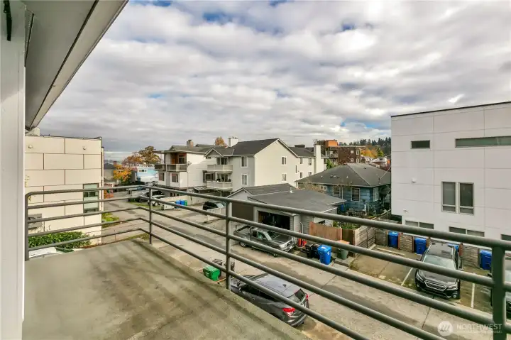 Looking towards the water & city from balcony.