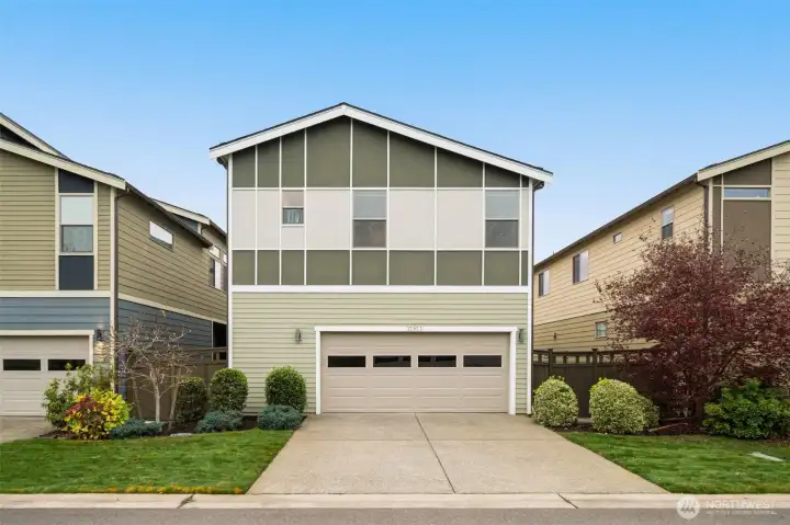 2 car garage with ample parking