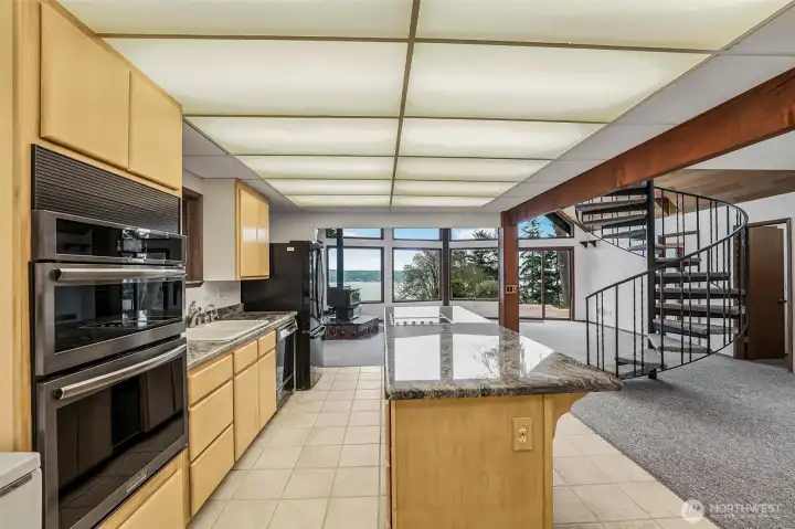 Updated appliances and countertops.