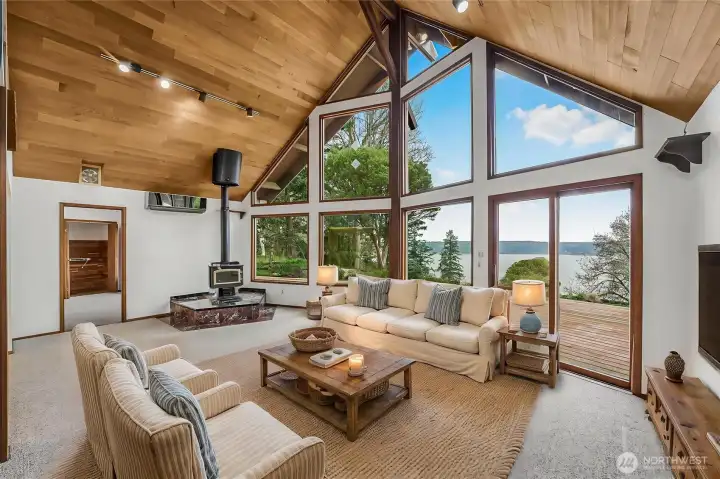 Virtually Staged living room.