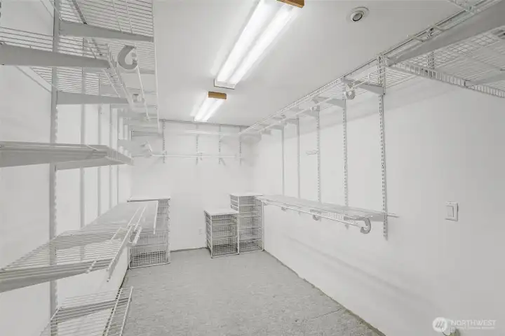 The second bedroom's spacious walk-in closet.