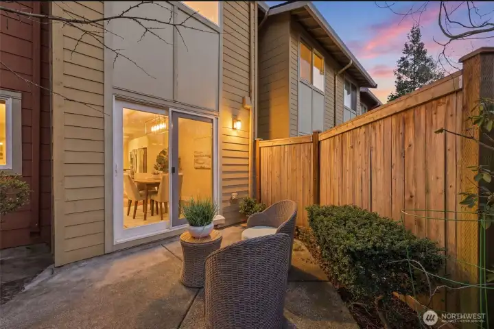Peaceful, Cozy Patio In The Evening