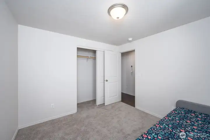 Smaller closet, but larger living space In this room!