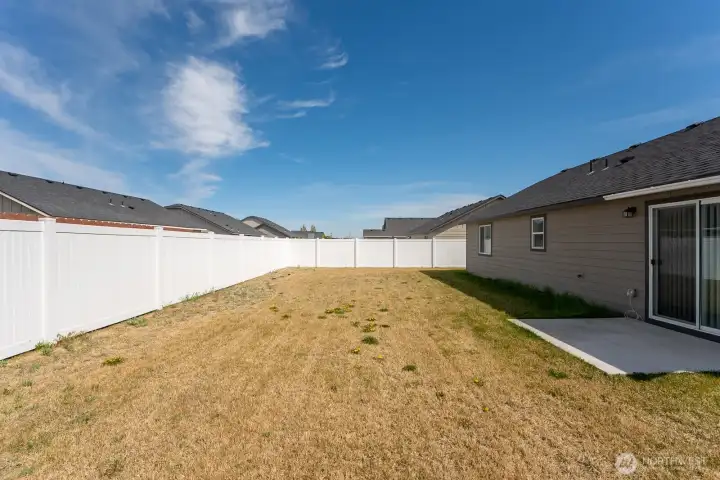 All fully fenced for privacy.