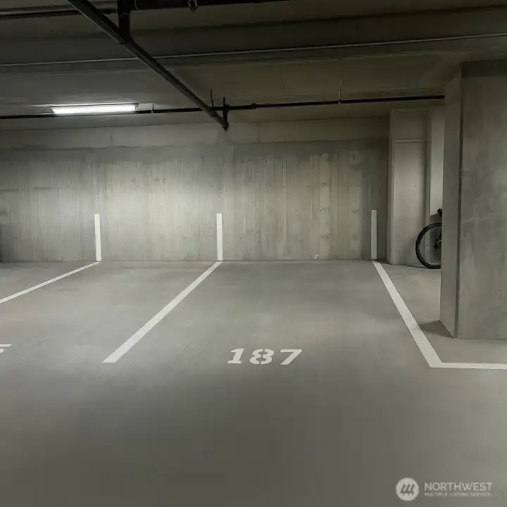 Designated parking and storage unit in secured garage