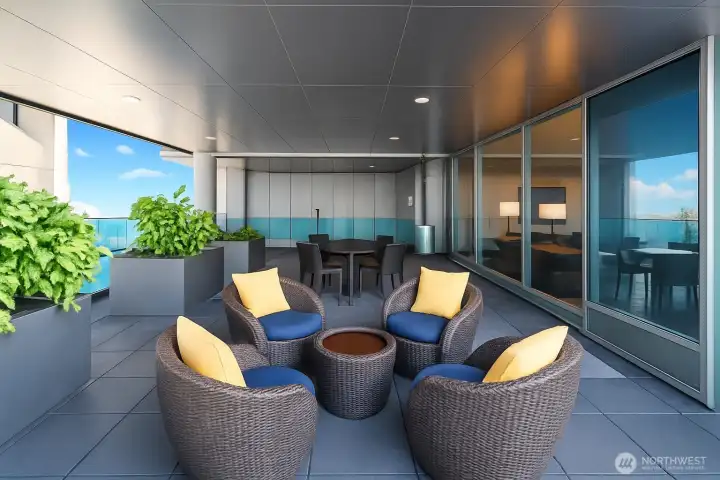 Resident's amenities - outdoor gathering area